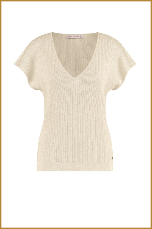 STUDIO ANNELOES - Tanya lurex pullover offwhite - STU230080