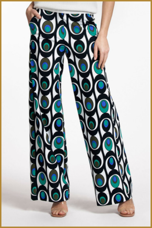 STUDIO ANNELOES - Lexis retro trousers skyemerald - STU230027