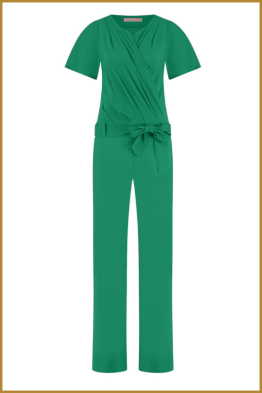 STUDIO ANNELOES-  Mia jumpsuit green - STU230081 - Afbeelding 2