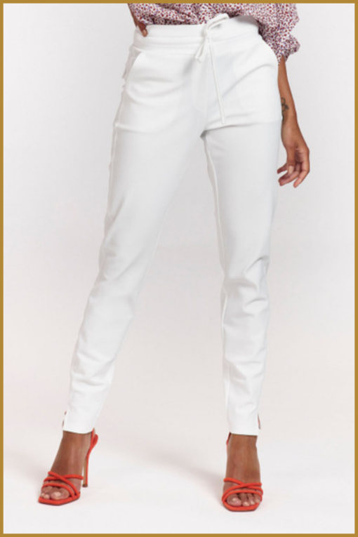 STUDIO ANNELOES - Downstairs bonded trousers offwhite - STU230077
