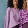 YDENCE - Knitted sweater Roxy lilac - YDE230046