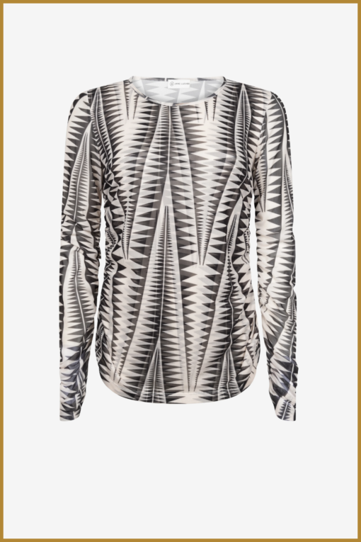 JL - Gio top white black - JAN230063 - Afbeelding 2