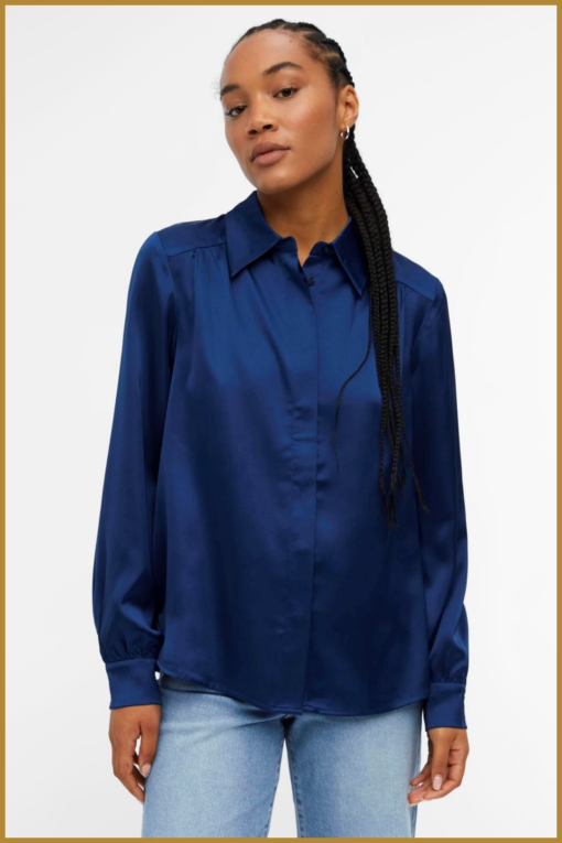 Shirt OBJSATEEN - OBJ230068 estate blue