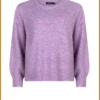 YDENCE - Knitted sweater Roxy lilac - YDE230046