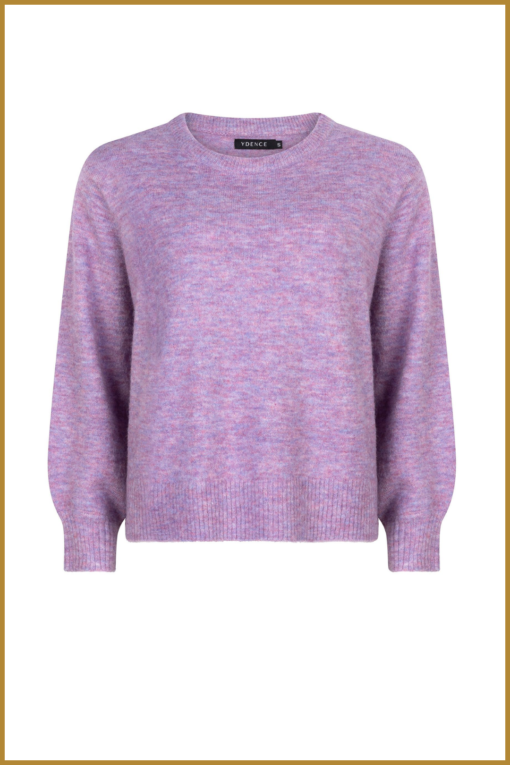 YDENCE - Knitted sweater Roxy lilac - YDE230046 - Afbeelding 2