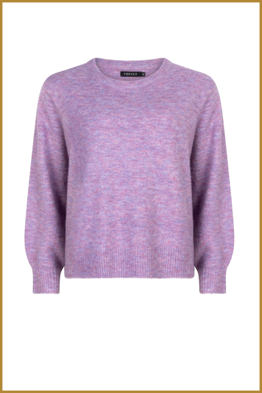 YDENCE - Knitted sweater Roxy lilac - YDE230046