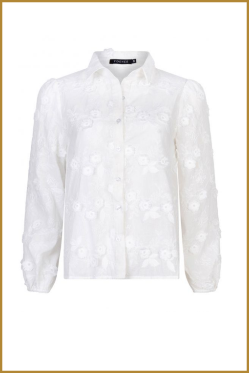 YDENCE - Blouse Marie off-white - YDE230063 - Afbeelding 2