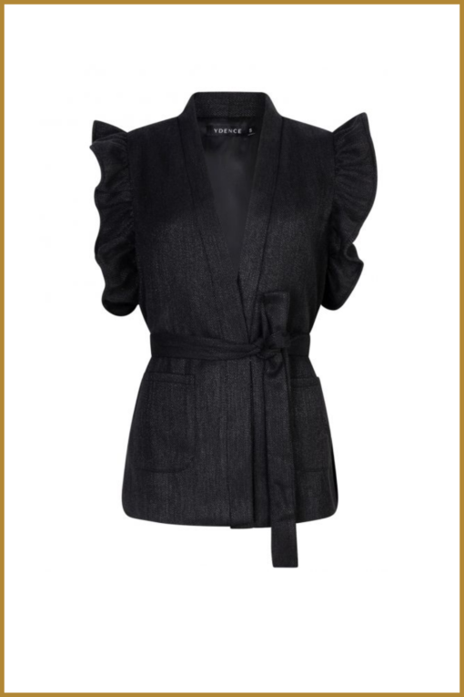 YDENCE - Gilet Paloma black - YDE230057 - Afbeelding 2