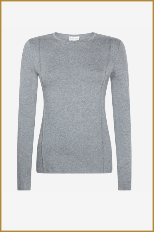 JL - Organic Top TS02 - grey melange - JAN230064