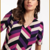 STUDIO ANNELOES - Sophie graphic top off white/raspberry - STU23093