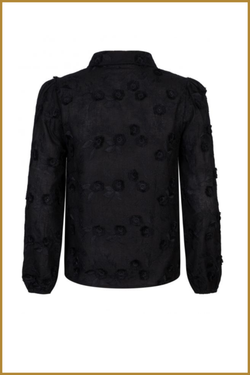 YDENCE - Blouse Marie black - YDE230064 - Afbeelding 2