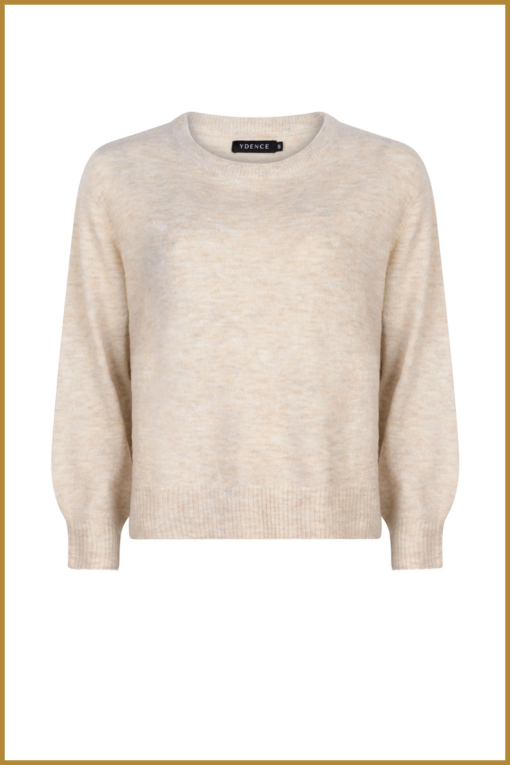 YDENCE - Knitted sweater Roxy beige - YDE230045