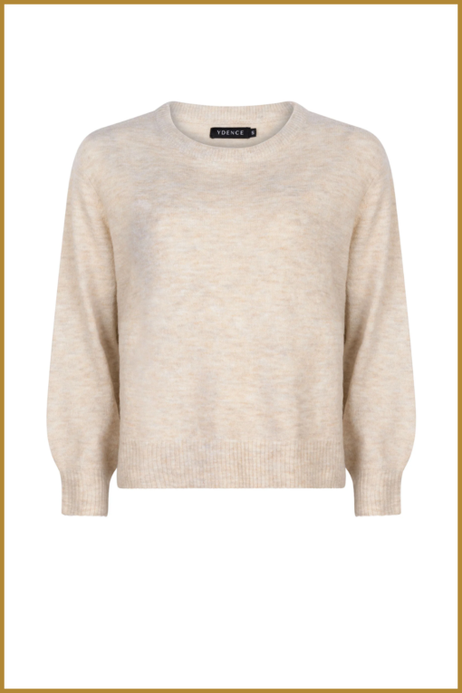 YDENCE - Knitted sweater Roxy beige - YDE230045 - Afbeelding 2