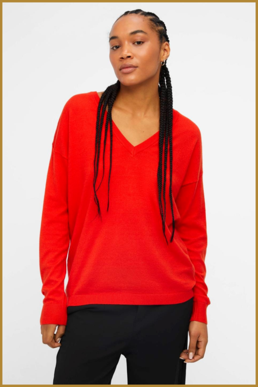 Pullover OBJTHESS - OBJ230047 cherry tomato