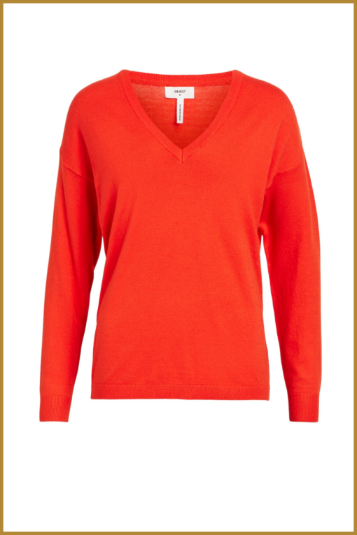 Pullover OBJTHESS - OBJ230047 cherry tomato - Afbeelding 2