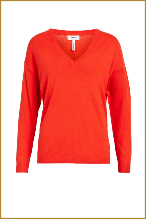 Pullover OBJTHESS - OBJ230047 cherry tomato