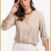 STUDIO ANNELOES - Evi blouse cappucino - STU23089