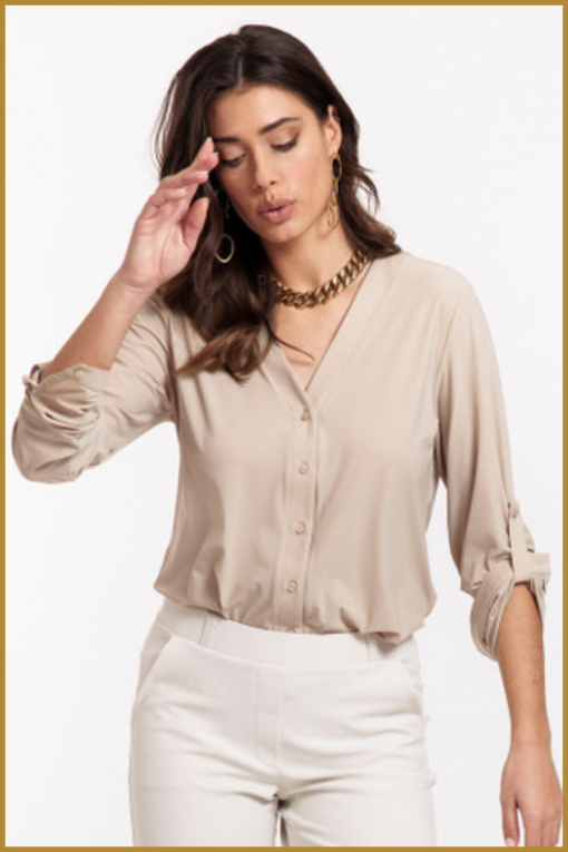 STUDIO ANNELOES - Evi blouse cappucino - STU23089