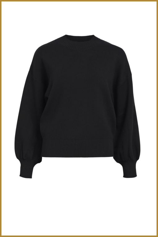 OBJREYNARD L/S KNIT PULLOVER - OBJ230054 black