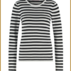 STUDIO ANNELOES - Luna stripe pullover stu230094 offwhite black