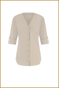 Alternative view of STUDIO ANNELOES - Evi blouse cappucino - STU23089