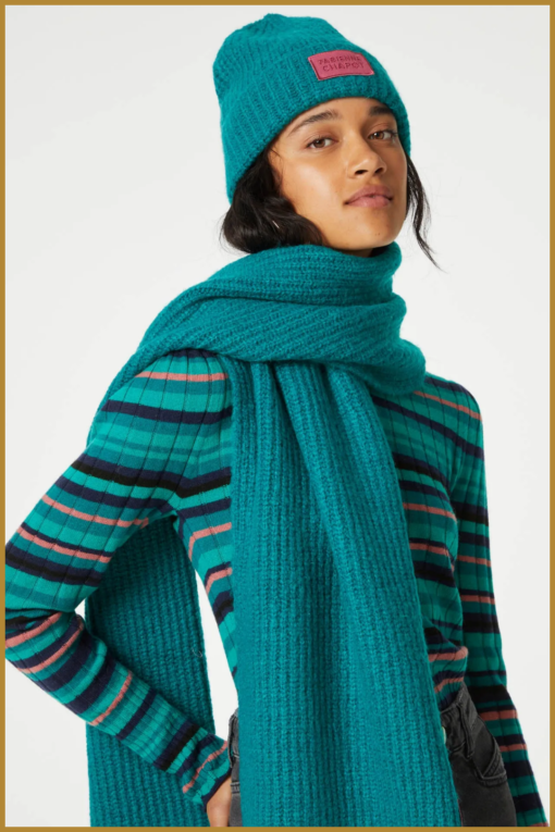 FABIENNE CHAPOT - Catoo scarf teal - FAB23005