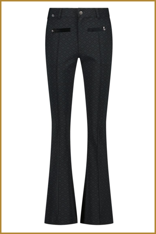 ZIP73 -  Flair Ritsje Retroprint donkergroen -ZIP230018