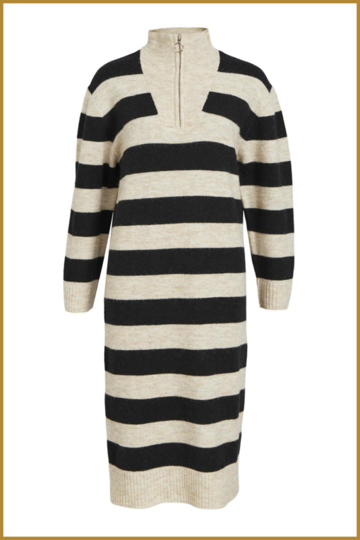 OBJECT - OBJMINNA L/S KNIT DRESS - OBJ230074 sandshell - Afbeelding 2