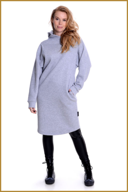 SNEAKERDRESSES - Hoody dress grey - SNE230016