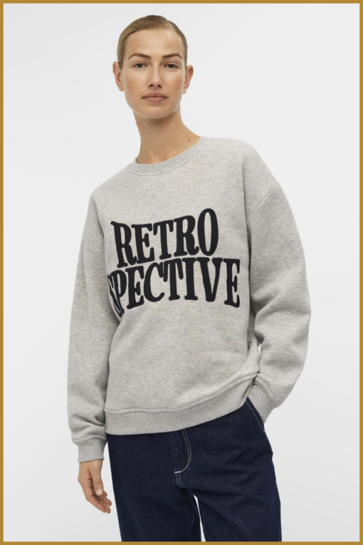 OBJECT - OBJRORA SWEATSHIRT - OBJ230076 light grey melange