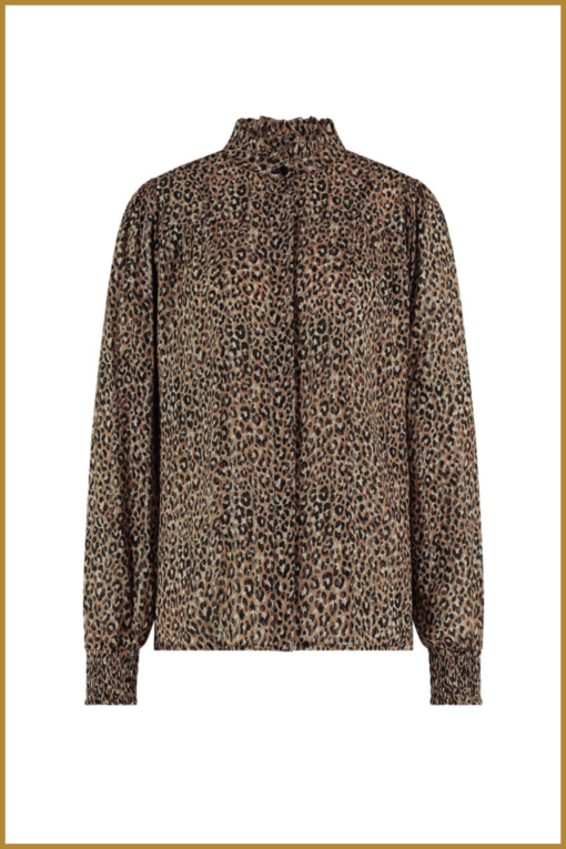 STUDIO ANNELOES - Lourdes small leopard blouse - STU230074 - Afbeelding 2