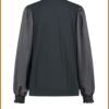 ZIP73 - Top Ruffle Mouw Glans Grijs - ZIP230020