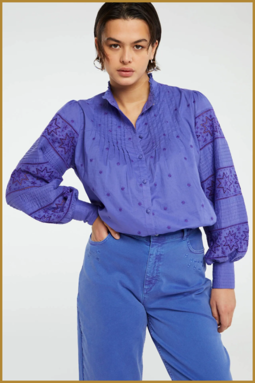 FABIENNE CHAPOT - Fionna blouse Poppy Purple-FAB230059