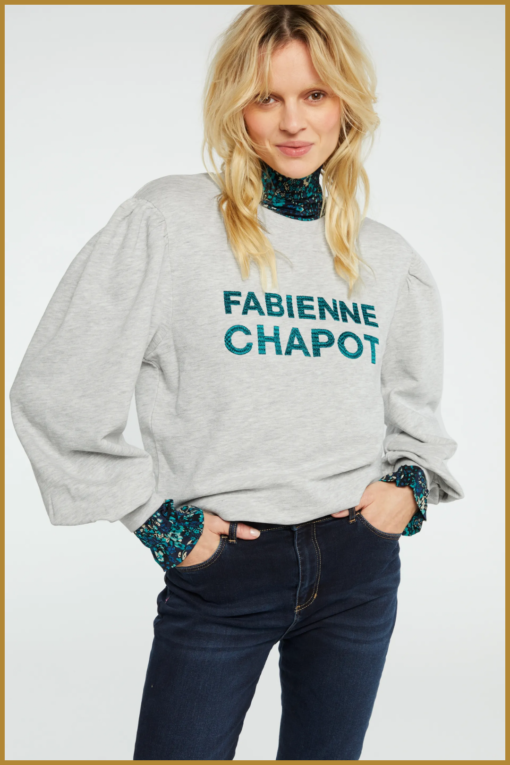 FABIENNE CHAPOT - Flo sweater grey melange - FAB230060