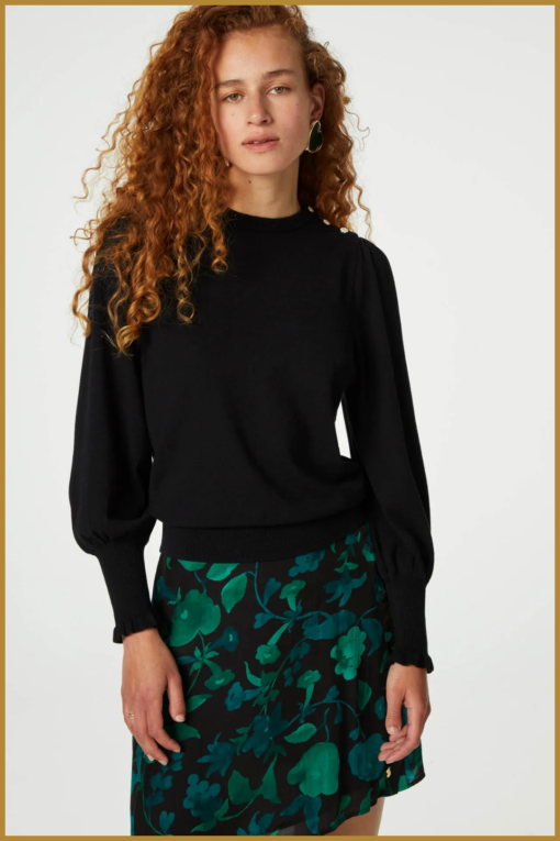 FABIENNE CHAPOT -  Molly Balloon Pullover zwart - FAB230058