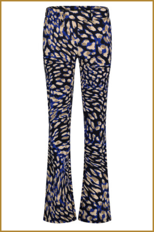 LADY DAY - Poppy flared blue leopard - MYP230036