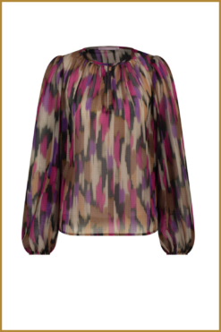 Alternative view of STUDIO ANNELOES - Marije fade crepe top STU230103