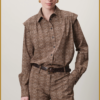 JL-  Hanna Blouse Technical Jersey- brown -JAN230052
