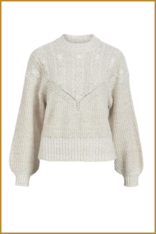 Object - Pullover OBJNOVA Stella - OBJ230073 humus melange - Afbeelding 3