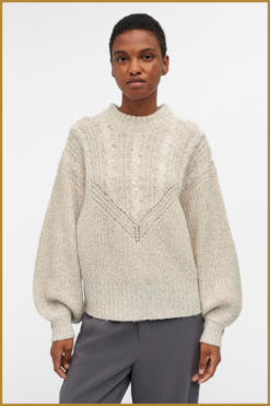 Alternative view of Object - Pullover OBJNOVA Stella - OBJ230073 humus melange