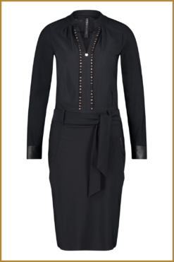 ZIP73 -  Jurk Zip73 Tape Zwart -ZIP230017