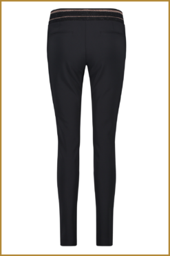Alternative view of ZIP73 -  Broek Pintuck Heavy Weight Zwart/Ros- ZIP230027