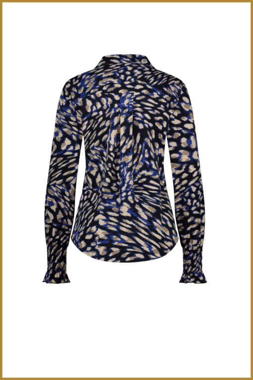 LADY DAY - Blouse Becky blue leopard - MYP230038 - Afbeelding 2