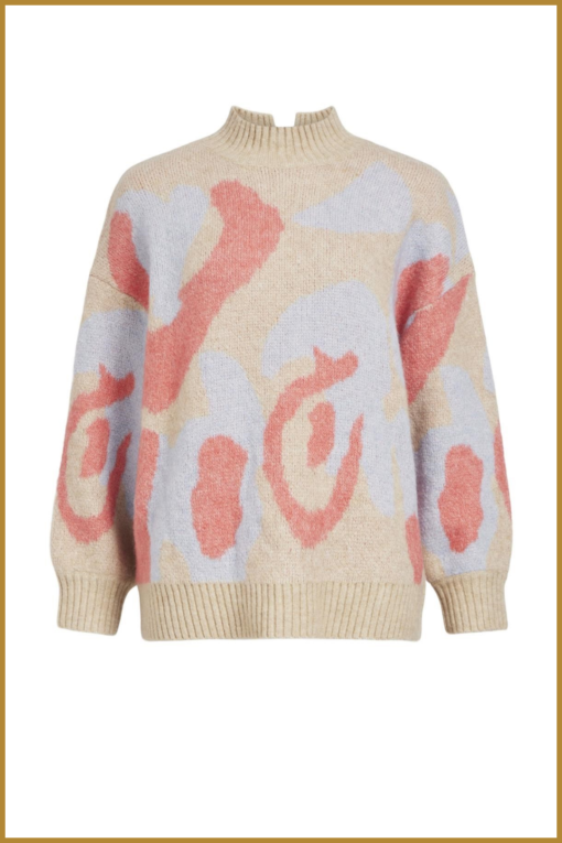 OBJECT - OBJJOYA L/S KNIT PULLOVER  - OBJ230091 print - Afbeelding 2
