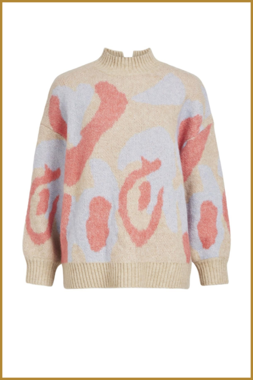 OBJECT - OBJJOYA L/S KNIT PULLOVER - OBJ230091 print