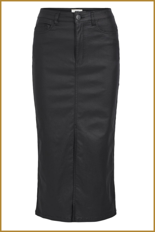 OBJECT - OBJNAYA COATED MW SKIRT NOOS zwart -OBJ230104