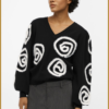 OBJECT - OBJINDA LS KNIT PULLOVER zwart - OBJ230100