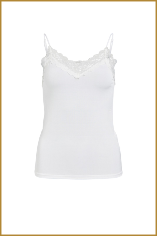 OBJECT - OBJLEENA NEW LACE SINGLET - OBJ230085 white