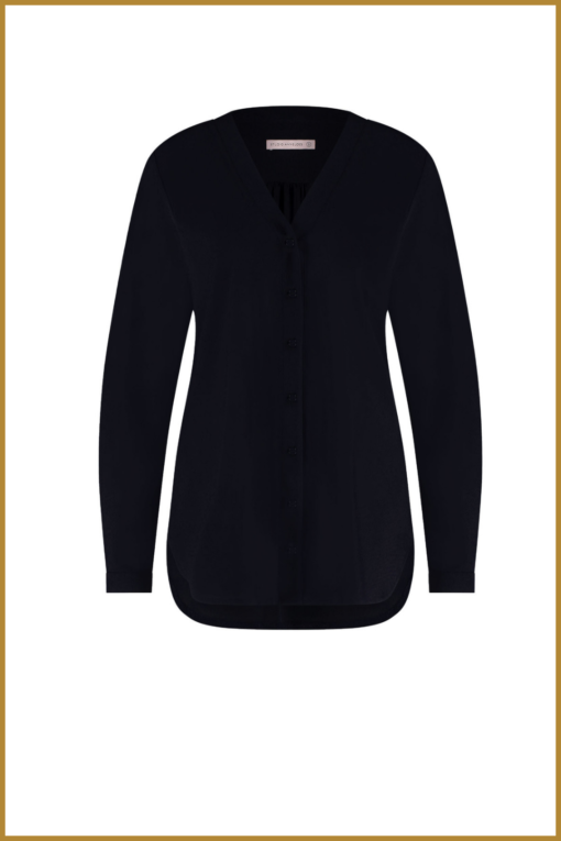 STUDIO ANNELOES - Evi blouse dark blue -STU230118 - Afbeelding 2