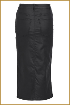 Alternative view of OBJECT - OBJNAYA COATED MW SKIRT NOOS zwart -OBJ230104